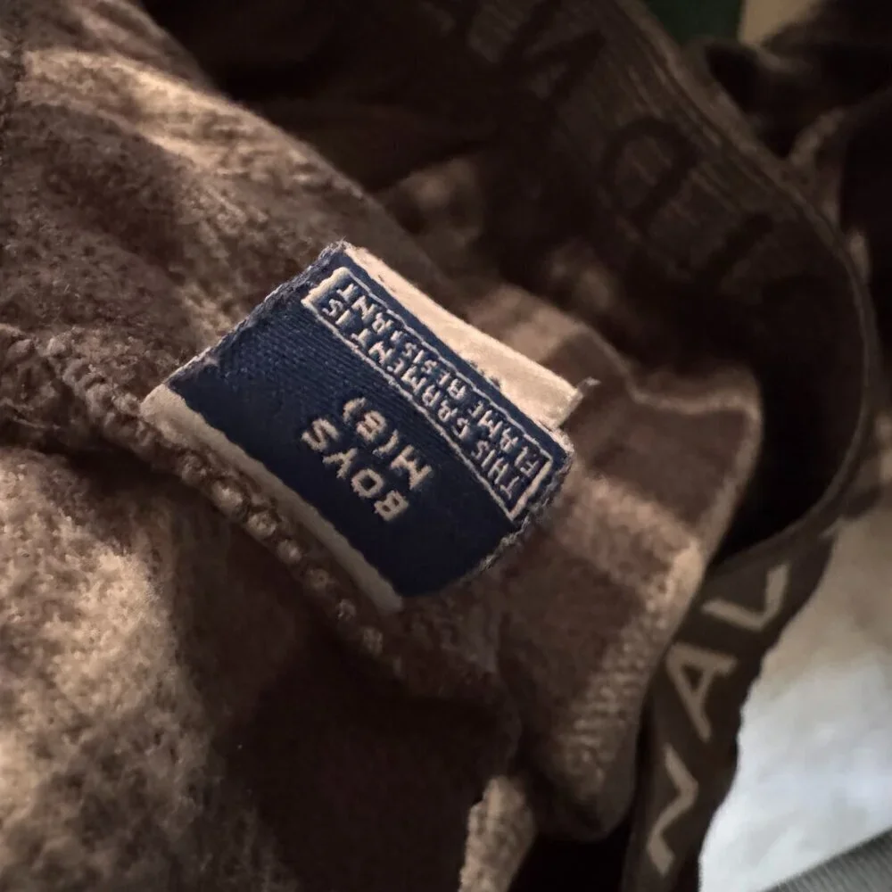 Lot of 4 Old Navy Boys Flannel Pajama Pants & Shirt Size M (8) Plaid Christmas